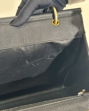 Chanel Black Leather CC Frame Tote GHW-29