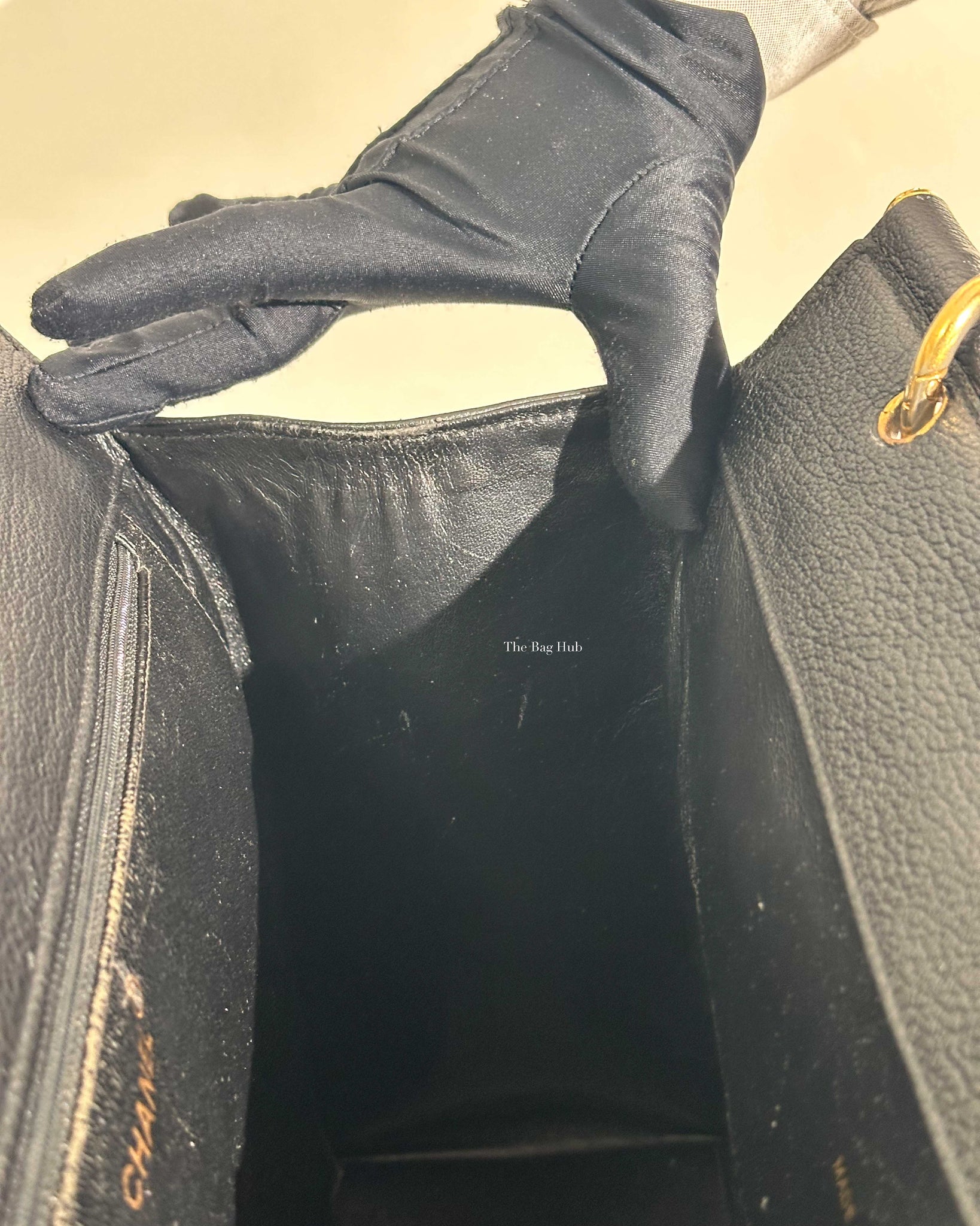 Chanel Black Leather CC Frame Tote GHW-30