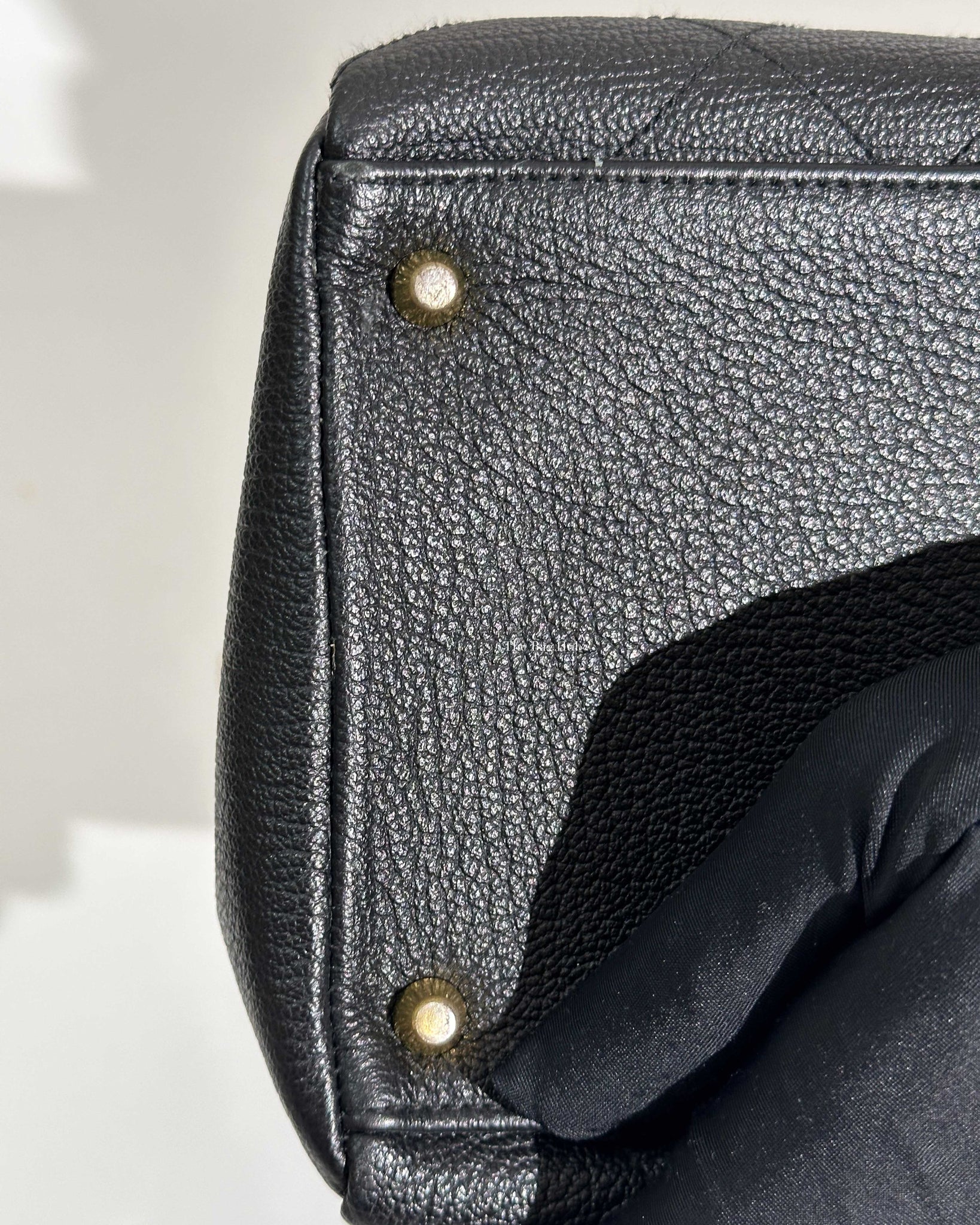 Chanel Black Leather CC Frame Tote GHW-32