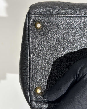 Chanel Black Leather CC Frame Tote GHW-32