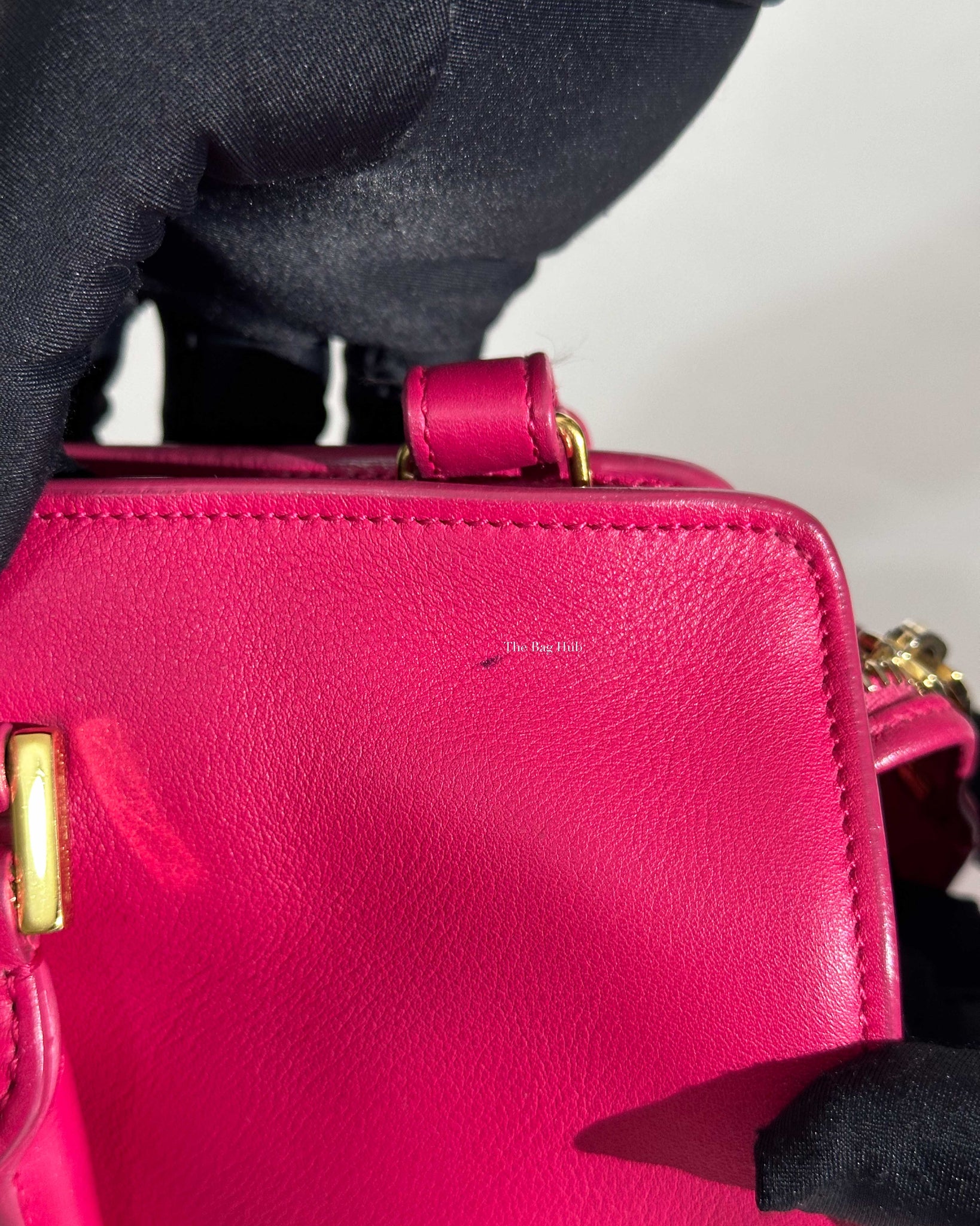 Saint Laurent Fuchsia Small Monogram Cabas Shoulder Bag-13