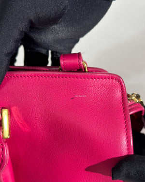Saint Laurent Fuchsia Small Monogram Cabas Shoulder Bag-13