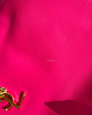 Saint Laurent Fuchsia Small Monogram Cabas Shoulder Bag-14
