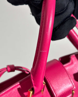 Saint Laurent Fuchsia Small Monogram Cabas Shoulder Bag-18