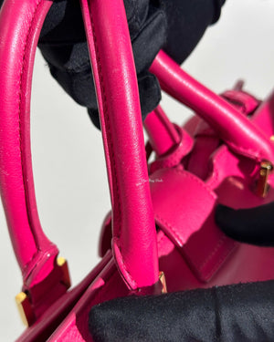 Saint Laurent Fuchsia Small Monogram Cabas Shoulder Bag-21