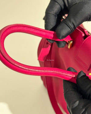 Saint Laurent Fuchsia Small Monogram Cabas Shoulder Bag-22