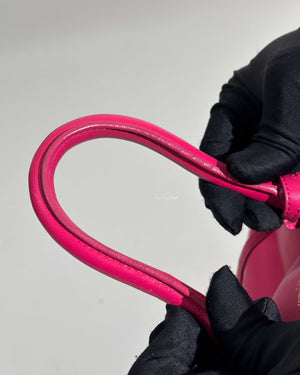 Saint Laurent Fuchsia Small Monogram Cabas Shoulder Bag-23