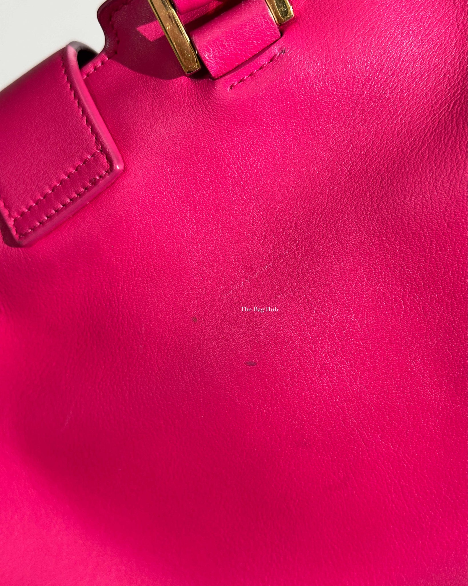 Saint Laurent Fuchsia Small Monogram Cabas Shoulder Bag-24