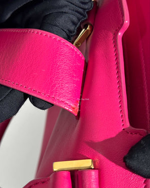 Saint Laurent Fuchsia Small Monogram Cabas Shoulder Bag-30