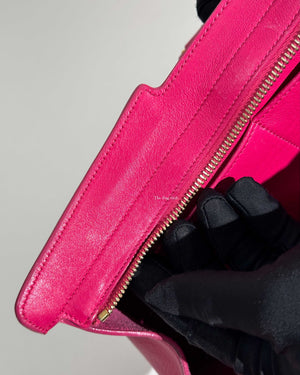 Saint Laurent Fuchsia Small Monogram Cabas Shoulder Bag-31