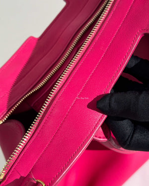 Saint Laurent Fuchsia Small Monogram Cabas Shoulder Bag-32
