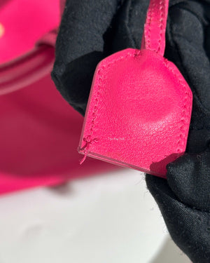 Saint Laurent Fuchsia Small Monogram Cabas Shoulder Bag-33