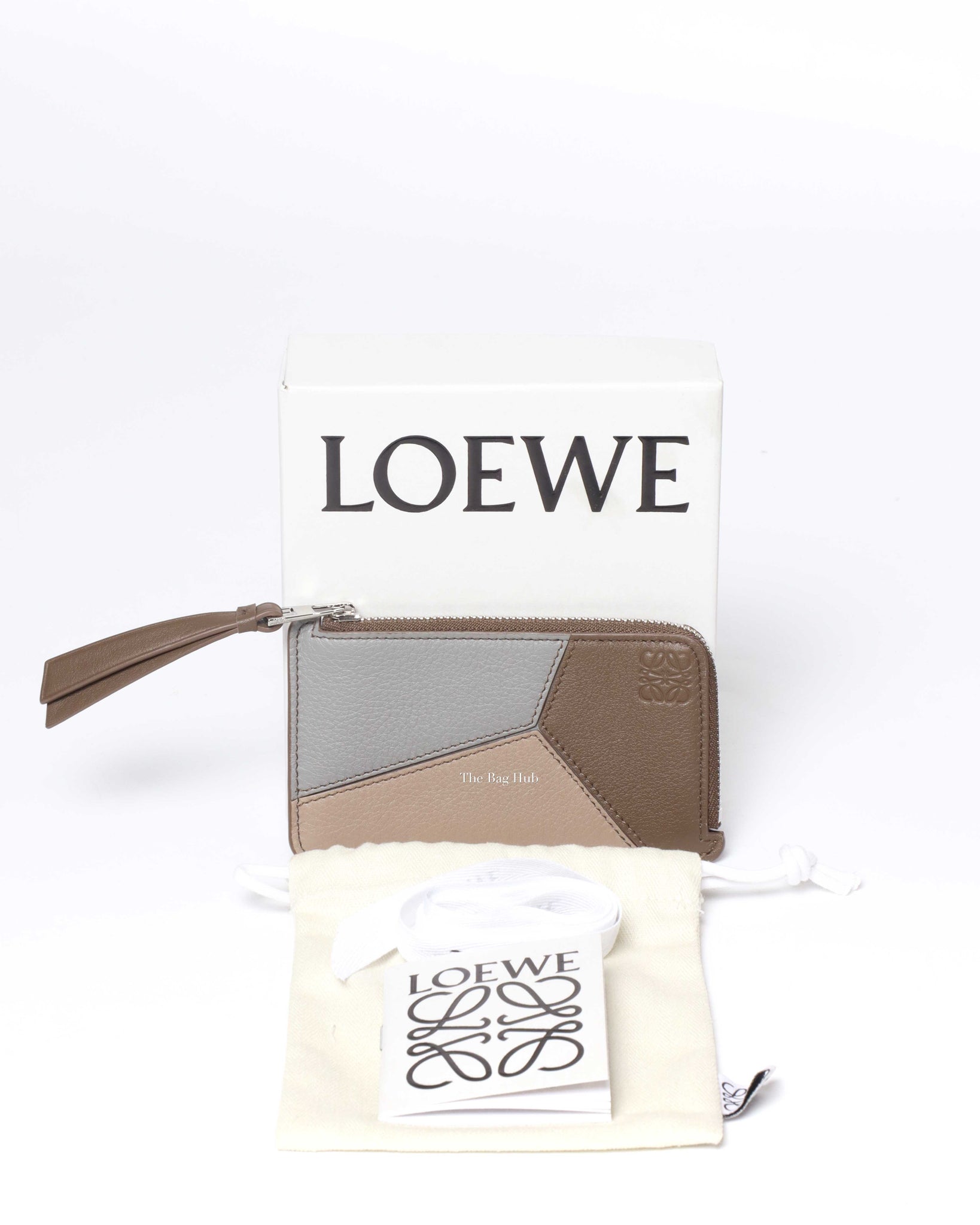 Loewe Dusty Blue/Sage Green/Angora Puzzle Coin Card Holder-12