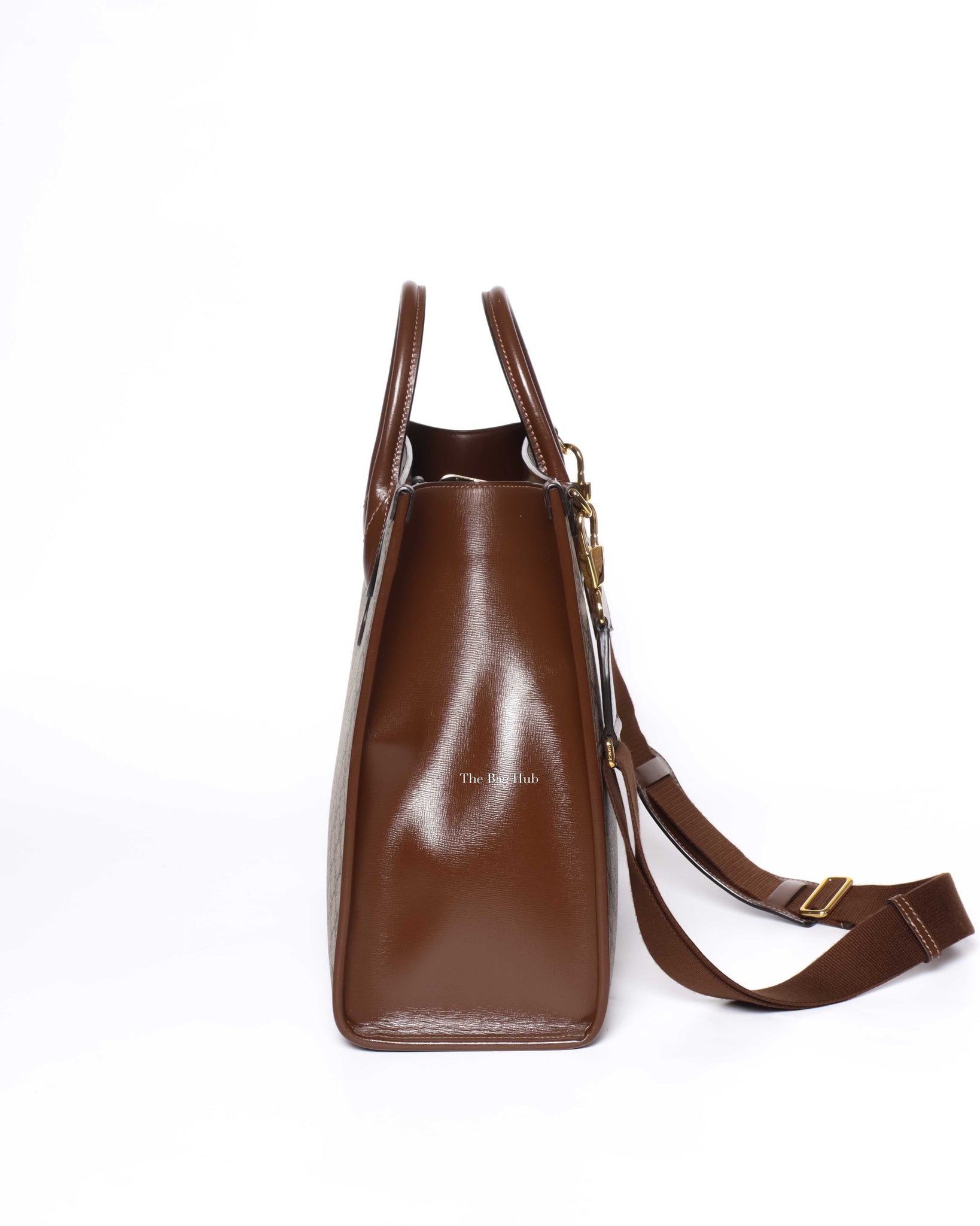 Gucci Beige/Ebony GG Supeme Canvas Medium Interlocking G Tote Bag-4