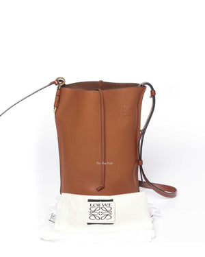 Loewe Light Camel Leather Gate Bucket Bag-11
