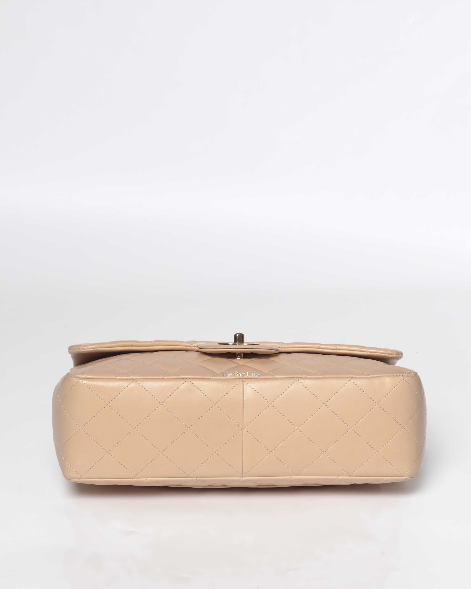 Chanel Beige Clair Lambskin Classic Jumbo Single Flap GHW-6