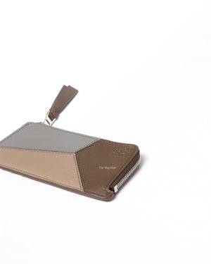 Loewe Dusty Blue/Sage Green/Angora Puzzle Coin Card Holder-8