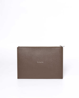 Saint Laurent Brown Leather Clutch-3