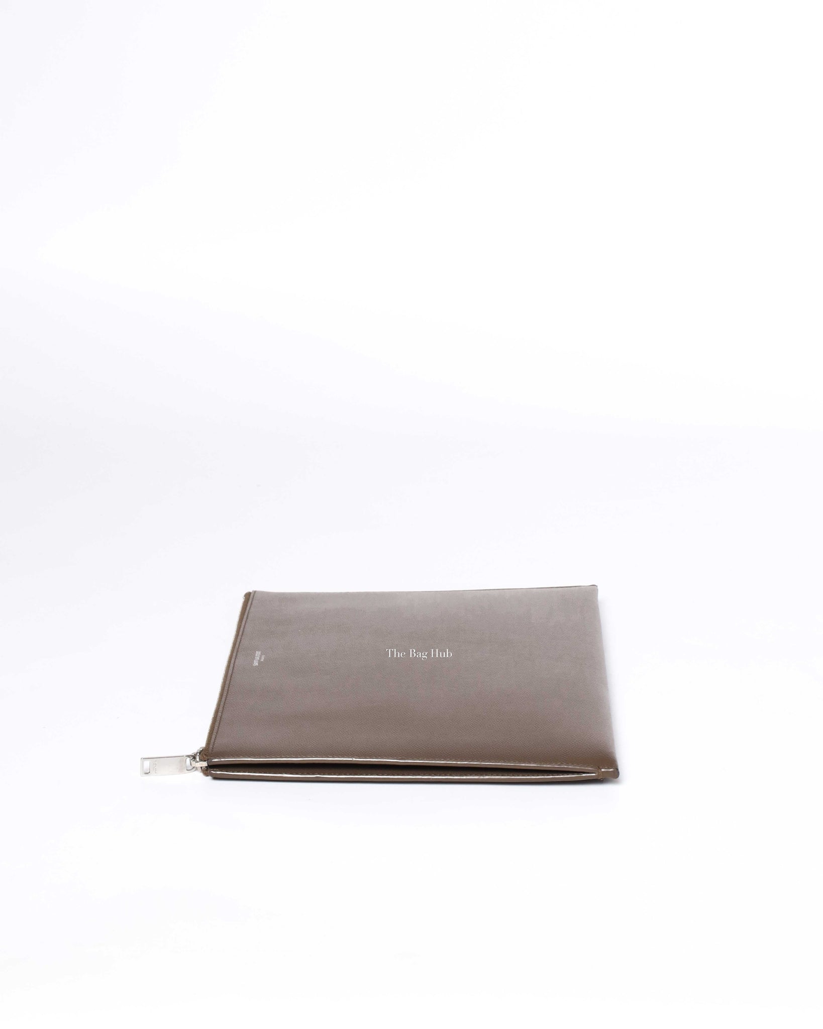 Saint Laurent Brown Leather Clutch-4