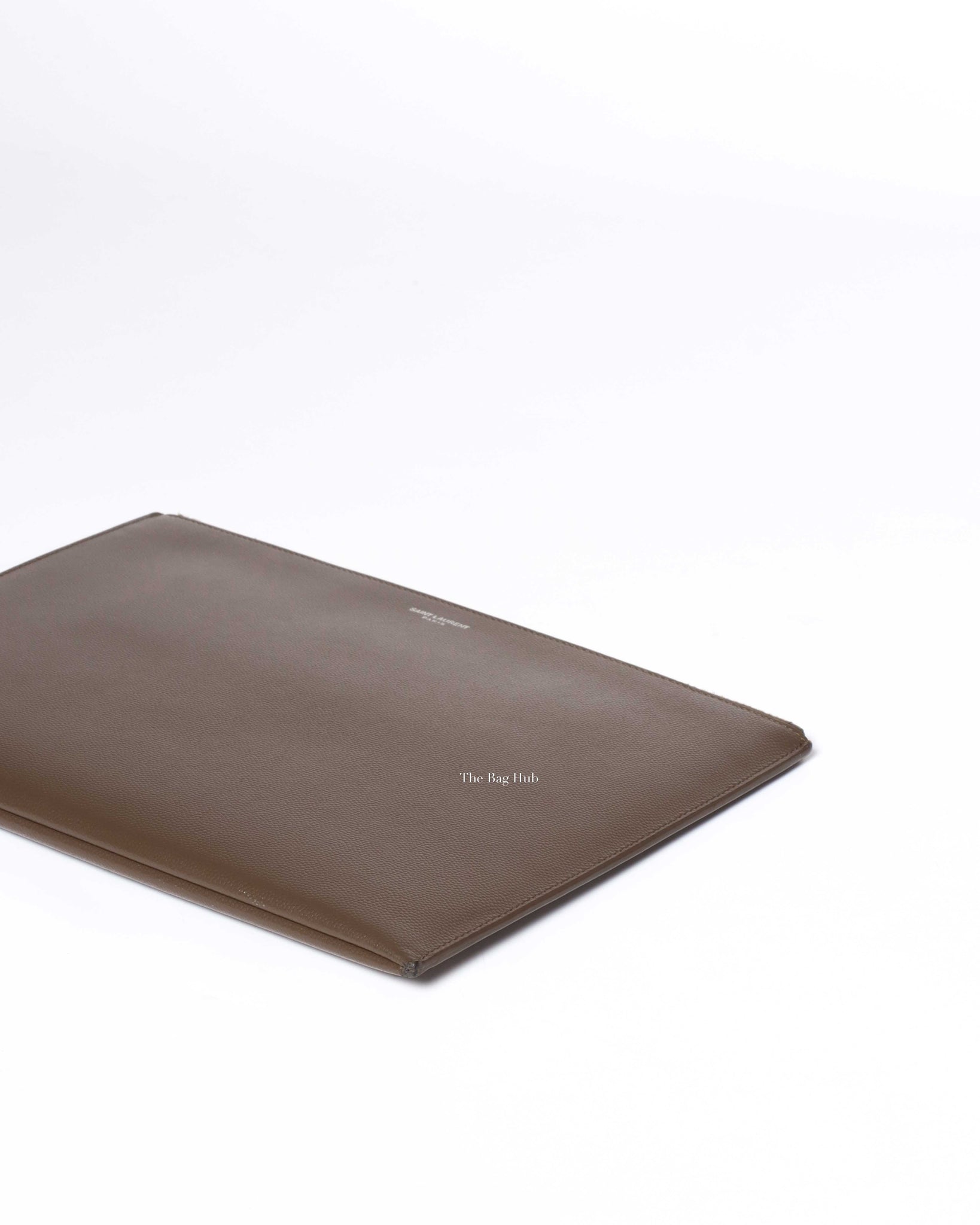 Saint Laurent Brown Leather Clutch-8