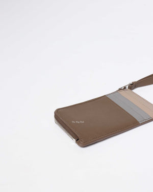 Loewe Dusty Blue/Sage Green/Angora Puzzle Coin Card Holder-9
