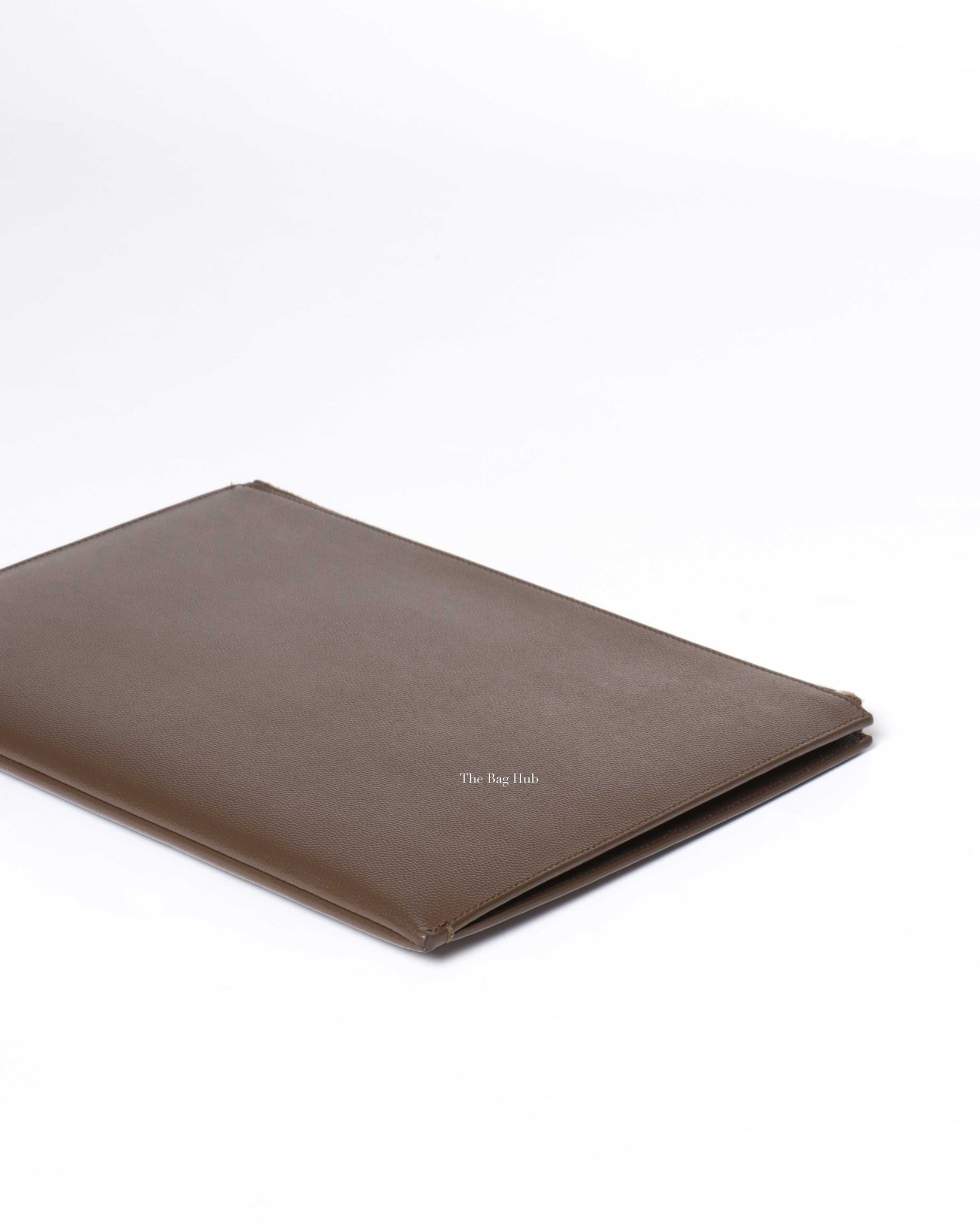 Saint Laurent Brown Leather Clutch-10