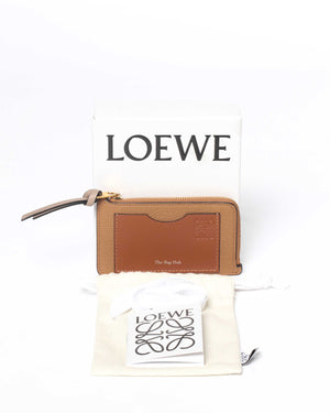 Loewe Toffee/Tan Coin Card Holder-12