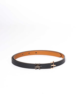 Hermes Black Pop H Belt RGHW Size 80-2
