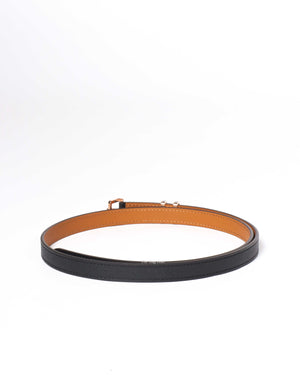 Hermes Black Pop H Belt RGHW Size 80-3
