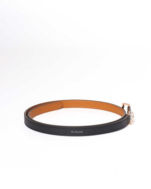 Hermes Black Pop H Belt RGHW Size 80-5