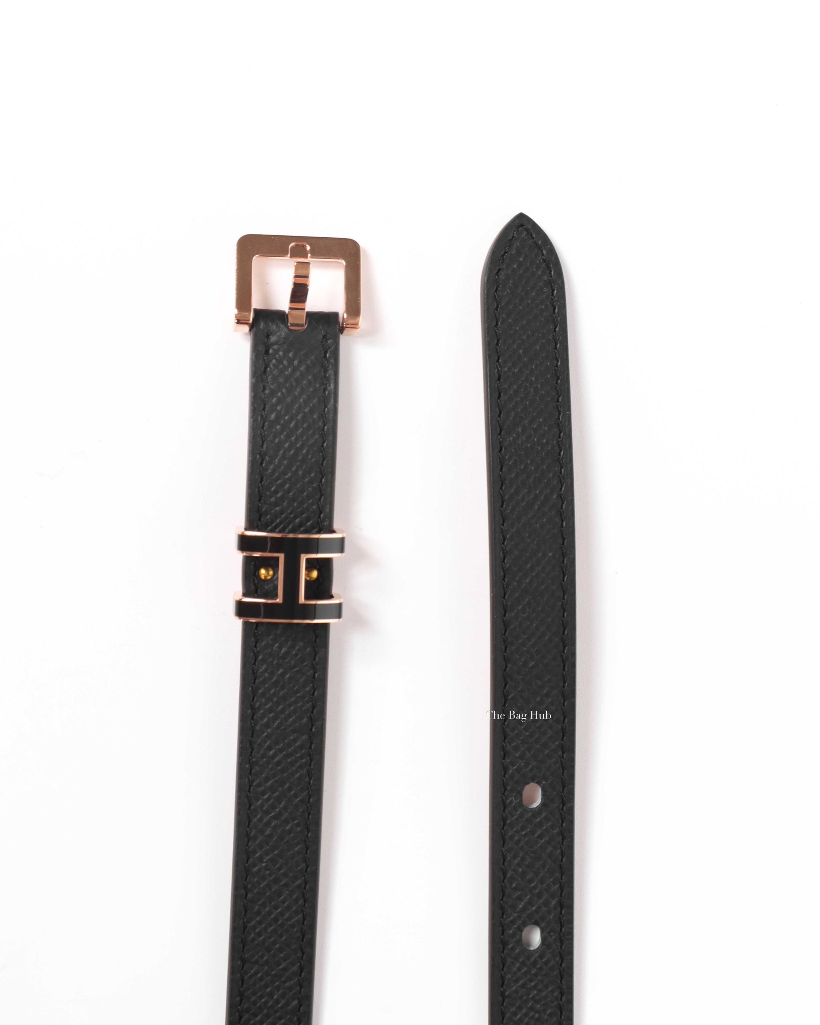 Hermes Black Pop H Belt RGHW Size 80-7