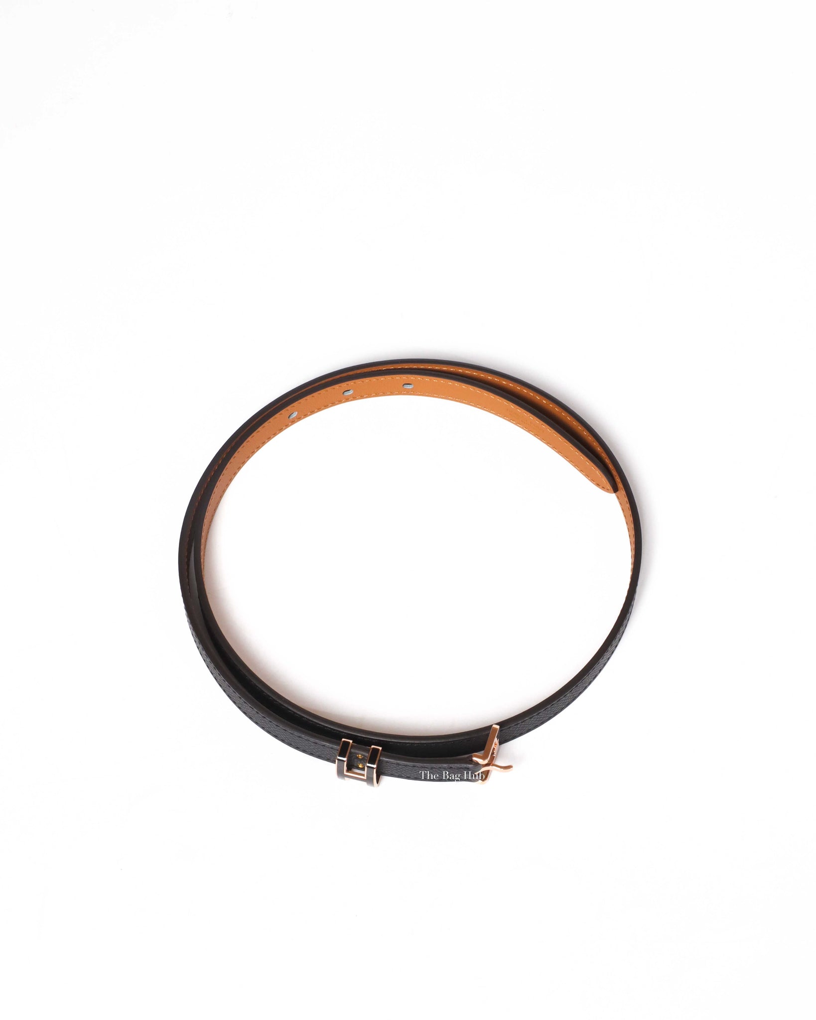 Hermes Black Pop H Belt RGHW Size 80-4
