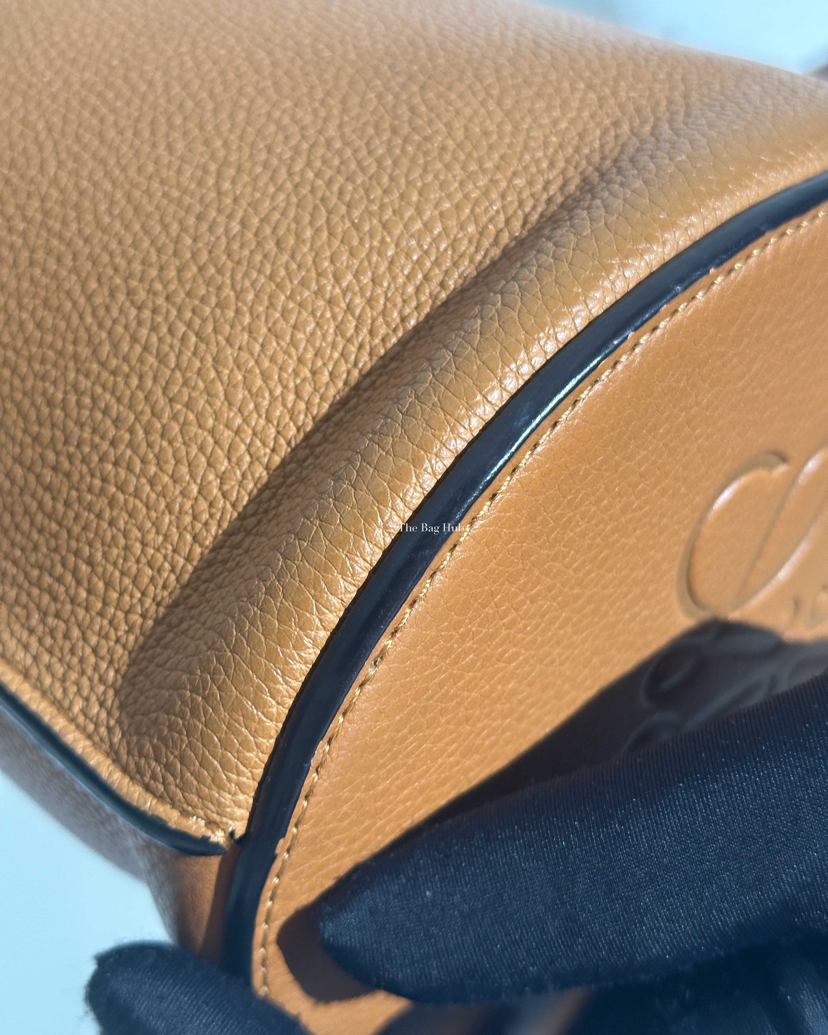 Loewe Light Camel Leather Gate Bucket Bag-12