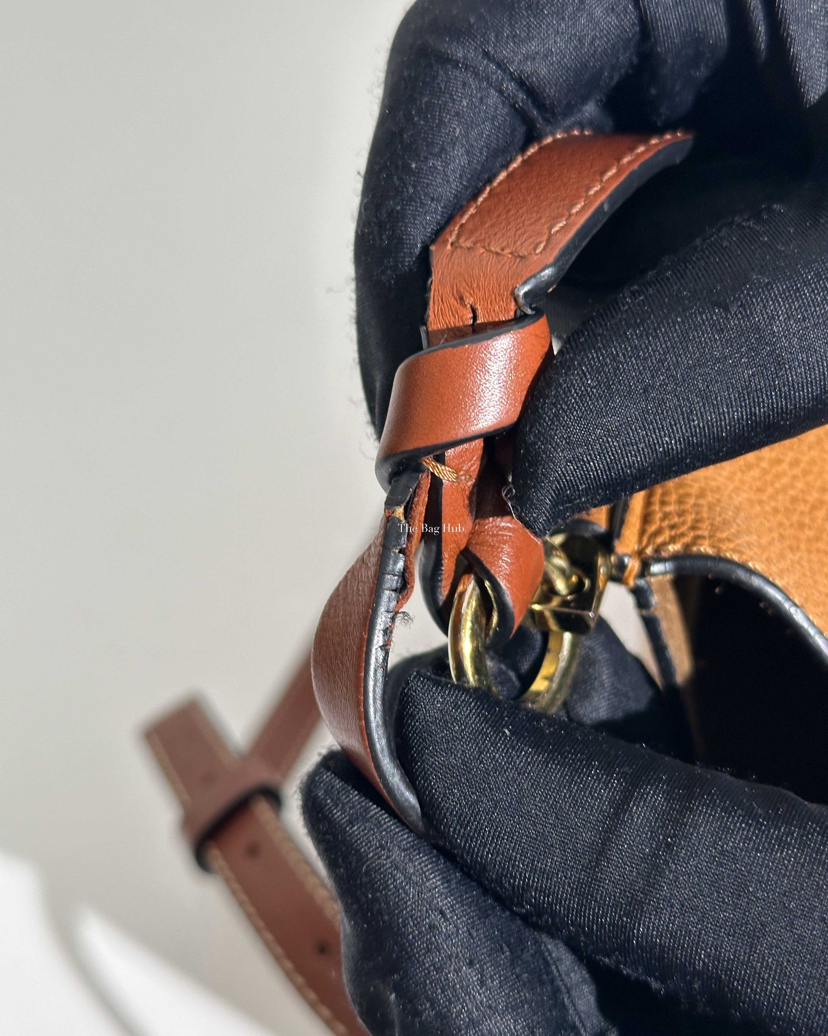 Loewe Light Camel Leather Gate Bucket Bag-19