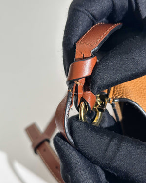 Loewe Light Camel Leather Gate Bucket Bag-19