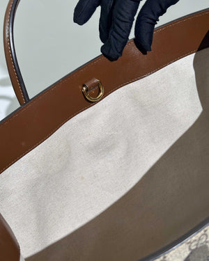 Gucci Beige/Ebony GG Supeme Canvas Medium Interlocking G Tote Bag-30