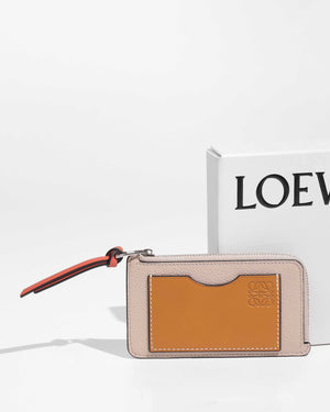 Loewe Light Oat/Honey Coin Card Holder-1