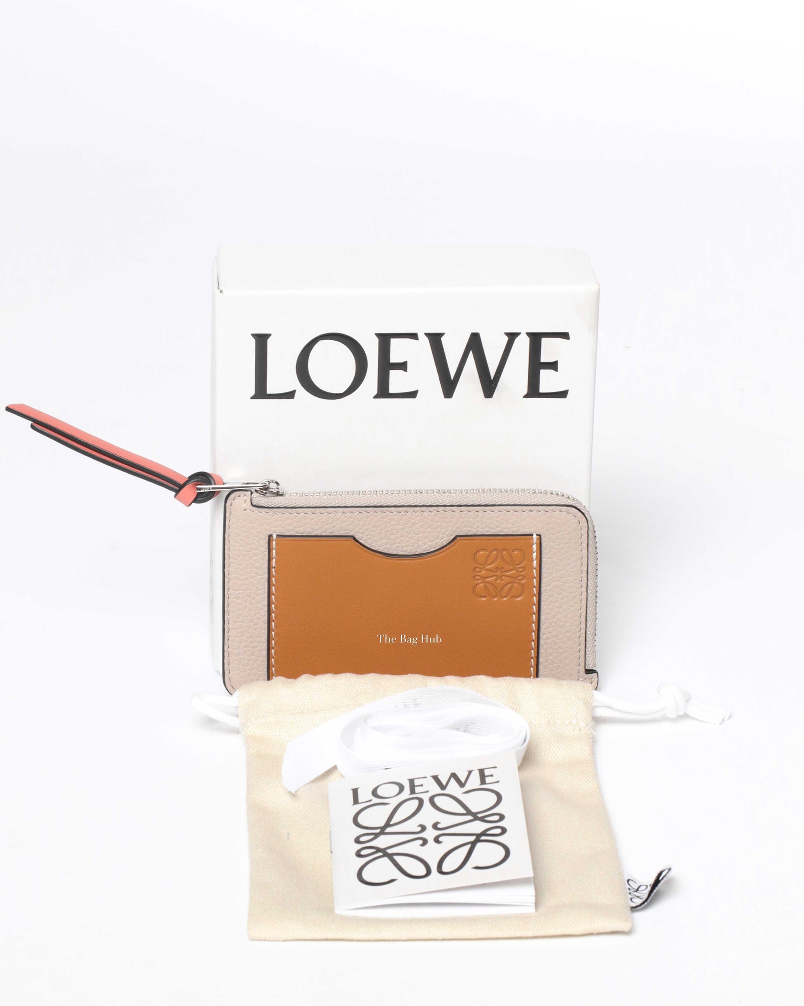 Loewe Light Oat/Honey Coin Card Holder-12