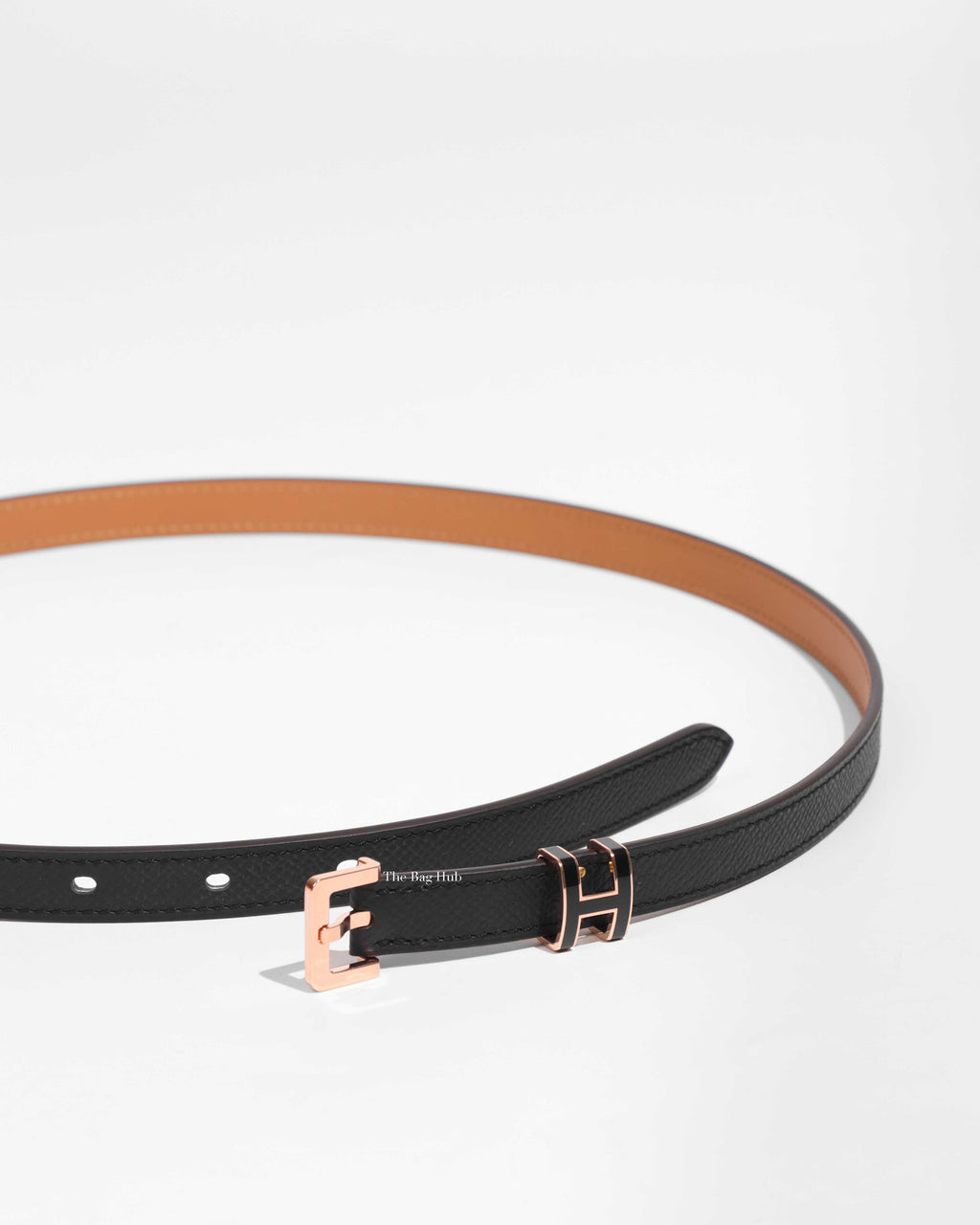 Hermes Black Pop H Belt RGHW Size 80-1