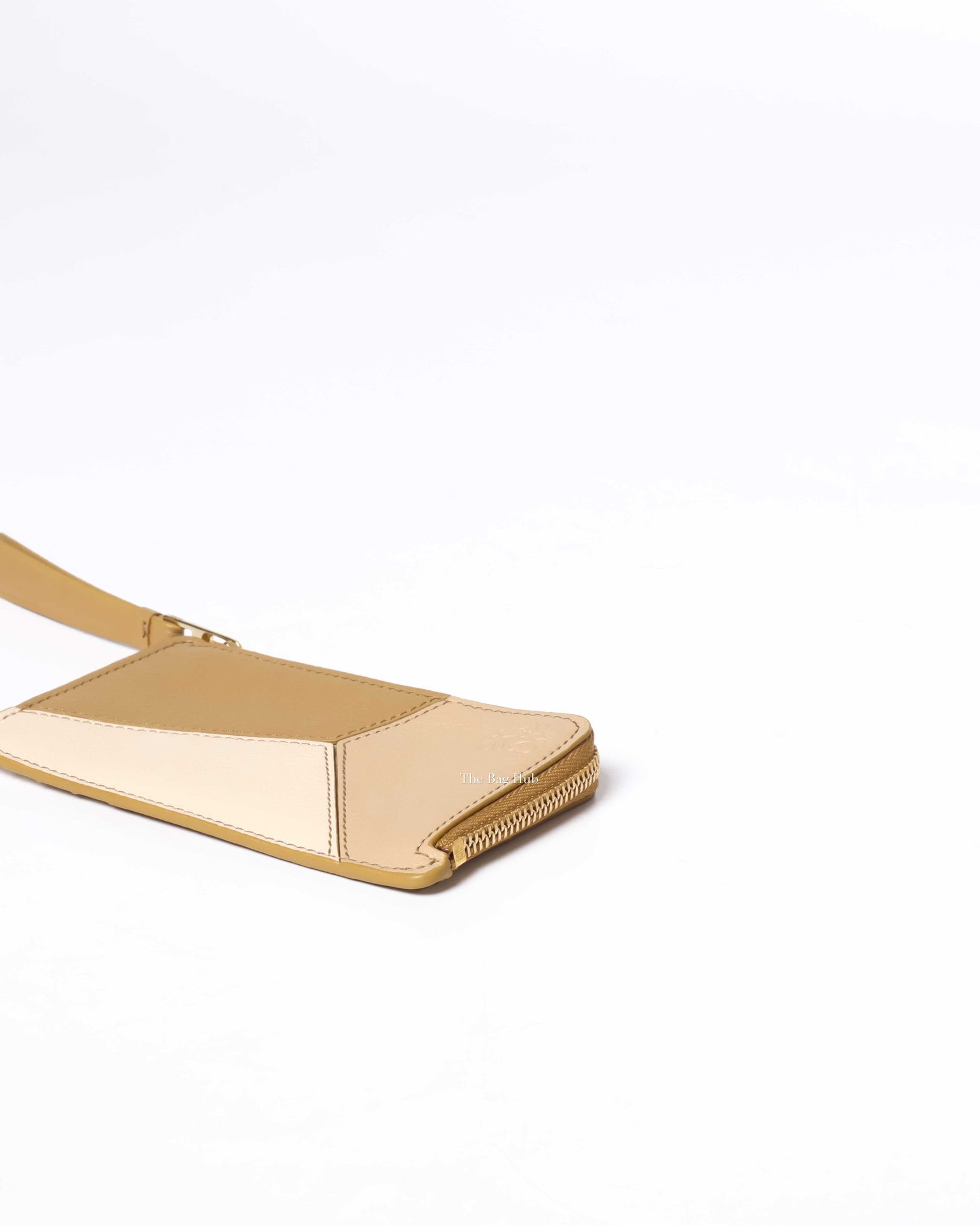 Loewe Angora/Dust Beige/Gold Puzzle Coin Card Holder-8