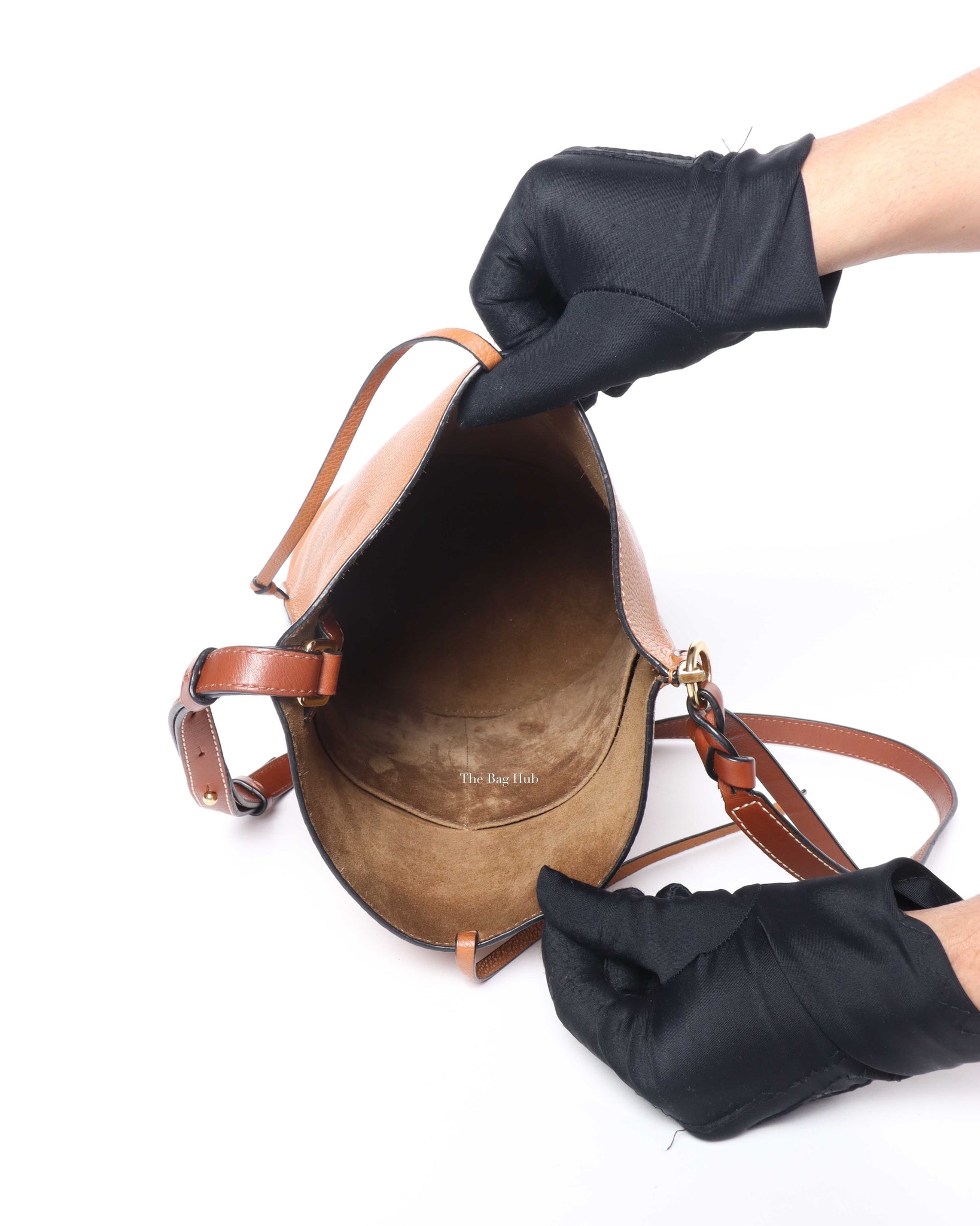 Loewe Light Camel Leather Gate Bucket Bag-9