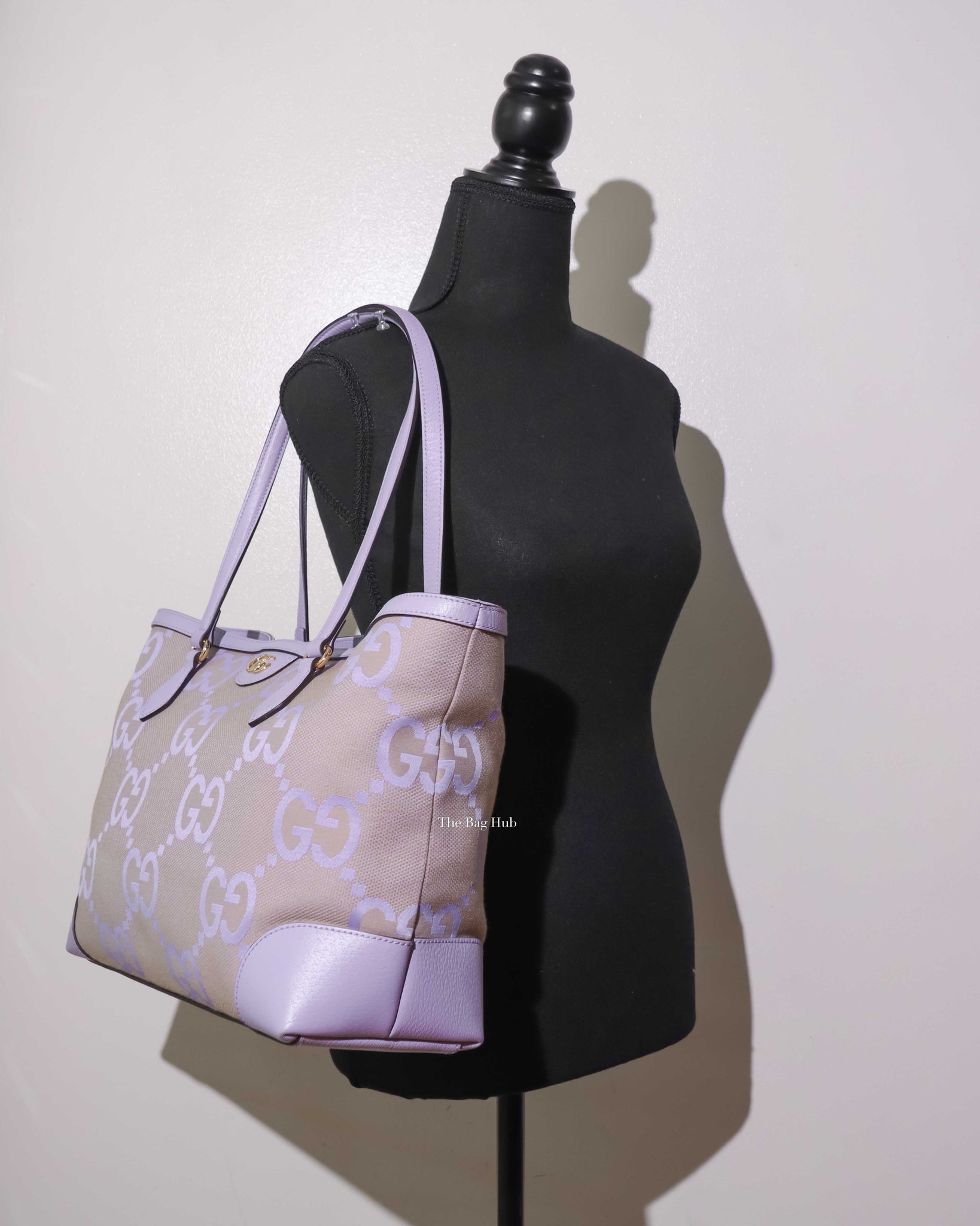 Gucci Purple Canvas Ophidia GG Medium Tote Bag-12