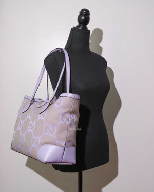 Gucci Purple Canvas Ophidia GG Medium Tote Bag-12