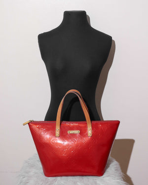 Louis Vuitton Red Monogram Vernis Bellevue PM Bag-12