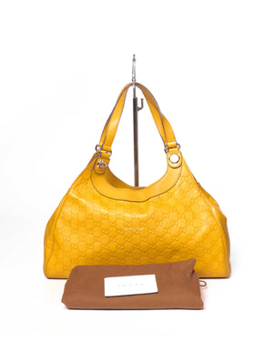 Gucci Yellow Guccissima Leather Charmy Hobo Bag-13