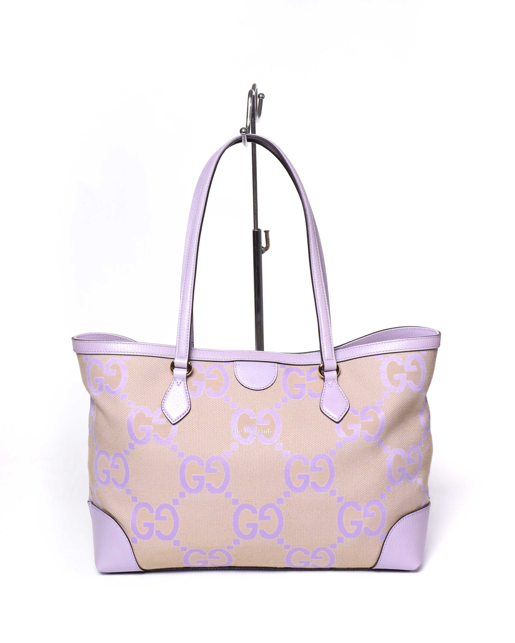 Gucci Purple Canvas Ophidia GG Medium Tote Bag-3