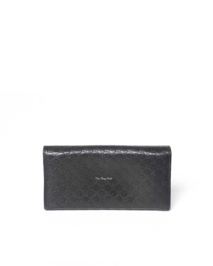 Gucci Black Gucissima Leather Long Wallet-3