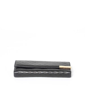 Gucci Black Gucissima Leather Long Wallet-6