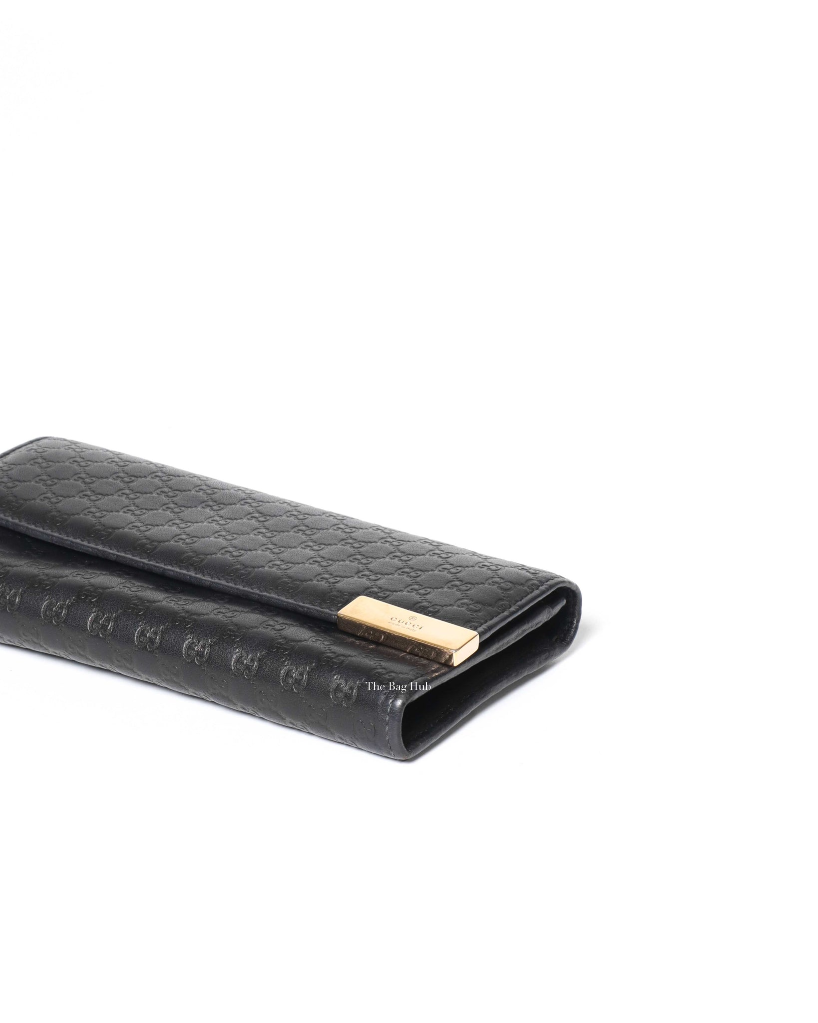 Gucci Black Gucissima Leather Long Wallet-8