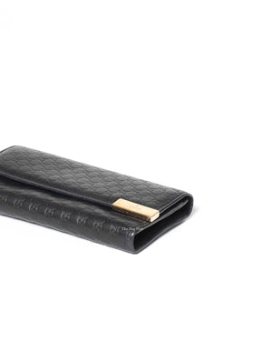 Gucci Black Gucissima Leather Long Wallet-8